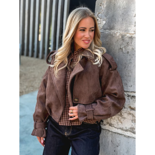 Veste courte Auriane - Marron