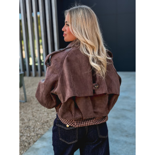 Veste courte Auriane - Marron