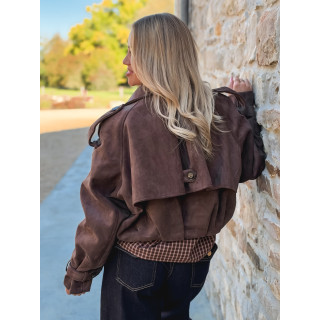 Veste courte Auriane - Marron