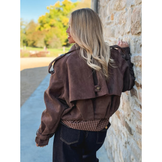 Veste courte Auriane - Marron