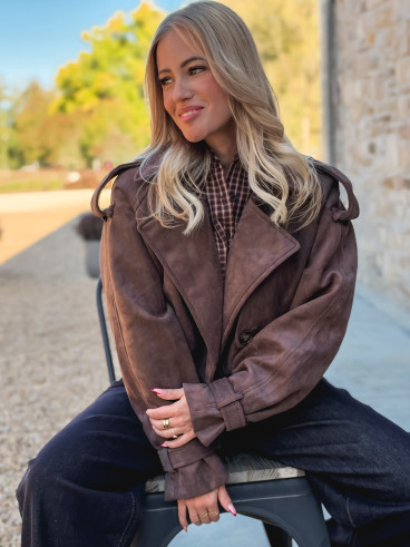 Veste courte Auriane - Marron
