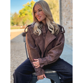 Veste courte Auriane - Marron
