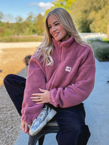 Gilet teddy Pinta - Bois de rose