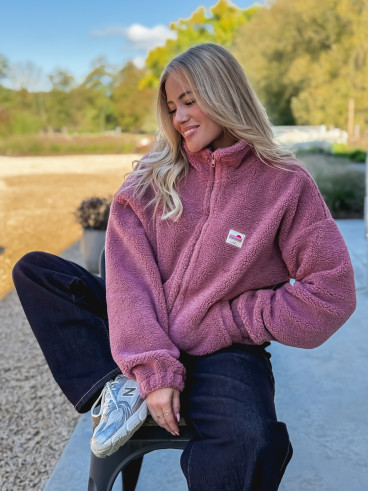Gilet teddy Pinta - Bois de rose