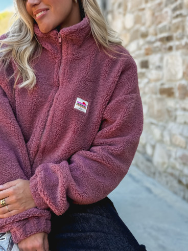 Gilet teddy Pinta - Bois de rose