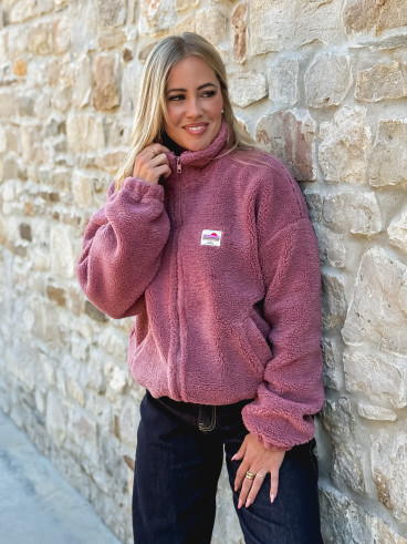 Gilet teddy Pinta - Bois de rose