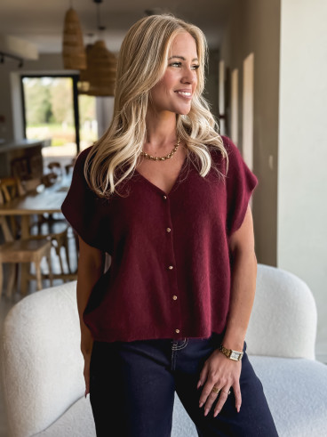 Gilet Monya - Bordeaux Gilet Monya - Bordeaux