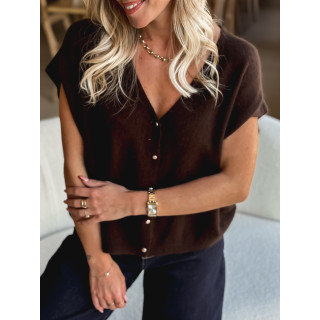 Gilet Monya - Chocolat
