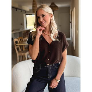 Gilet Monya - Chocolat