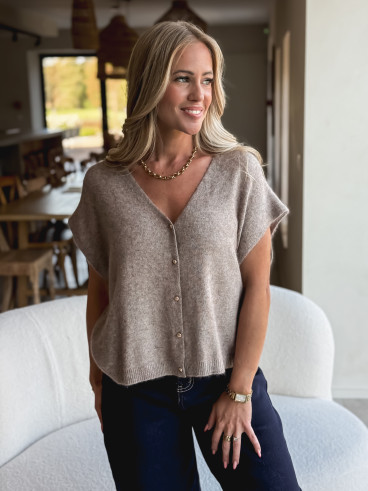 Gilet Monya - Taupe