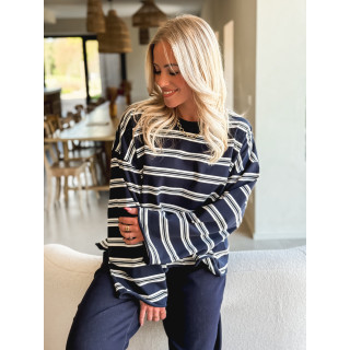 Pull ligné Maëlie - Bleu marine