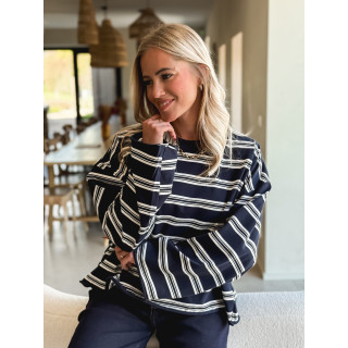 Pull ligné Maëlie - Bleu marine