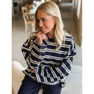 Pull ligné Maëlie - Bleu marine