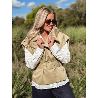 Veste sans manches Soliana - Taupe
