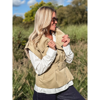 Veste sans manches Soliana - Taupe