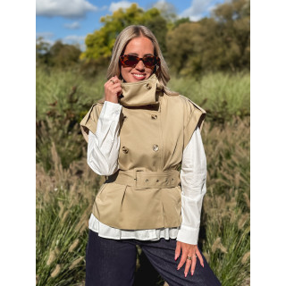 Veste sans manches Soliana - Taupe