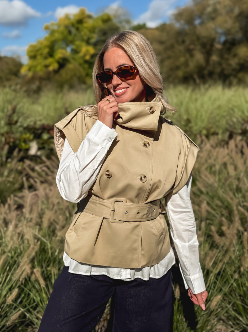 Veste sans manches Soliana - Taupe Veste sans manches Soliana - Taupe
