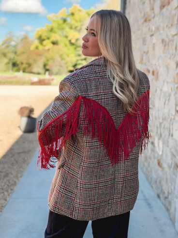 Blazer Queenie - Beige/Rouge Blazer Queenie - Beige/Rouge