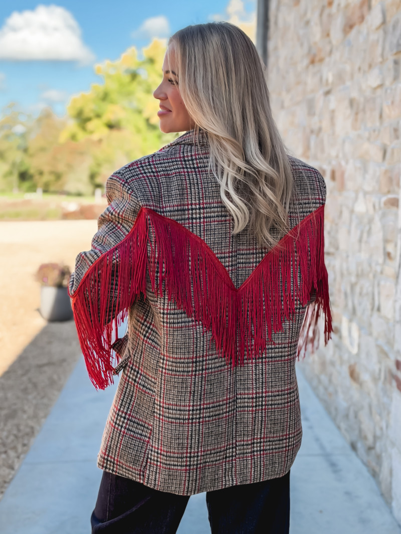 Blazer Queenie - Beige/Rouge Blazer Queenie - Beige/Rouge