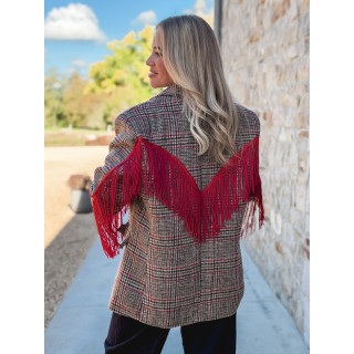 Blazer Queenie - Beige/Rouge