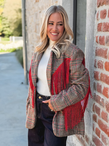 Blazer Queenie - Beige/Rouge Blazer Queenie - Beige/Rouge
