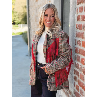 Blazer Queenie - Beige/Rouge
