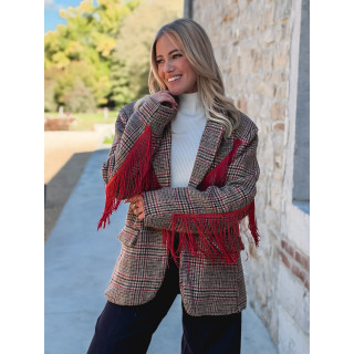 Blazer Queenie - Beige/Rouge