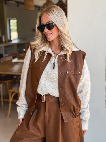 Veste sans manches Liya - Camel