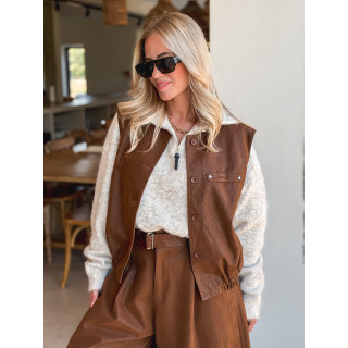 Veste sans manches Liya - Camel