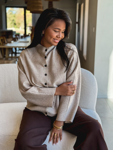 Gilet Amandina - Taupe
