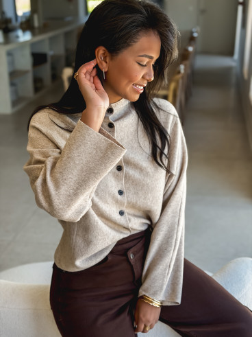 Gilet Amandina - Taupe
