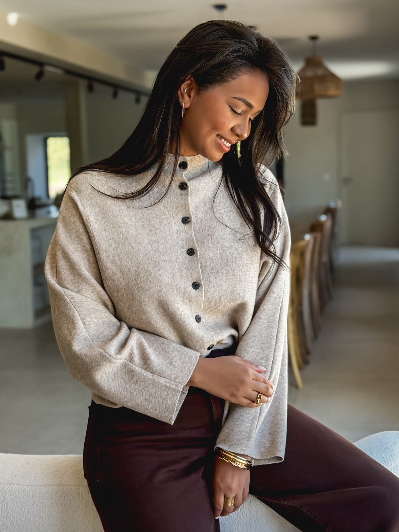 Gilet Amandina - Taupe