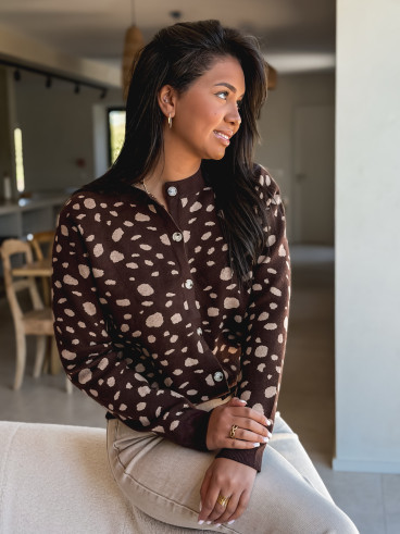 Gilet Carmelina - Chocolat