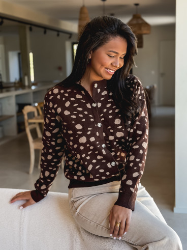 Gilet Carmelina - Chocolat