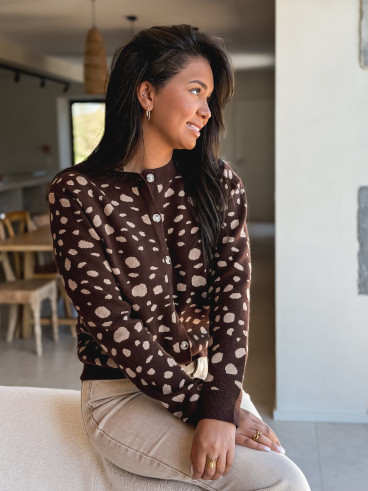 Gilet Carmelina - Chocolat