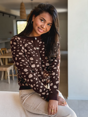 Gilet Carmelina - Chocolat
