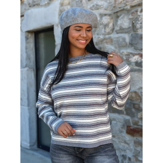 Pull ligné Valia - Gris
