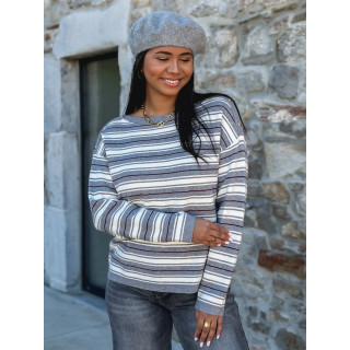 Pull ligné Valia - Gris