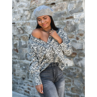 Chemise à motifs Roséliane - Gris