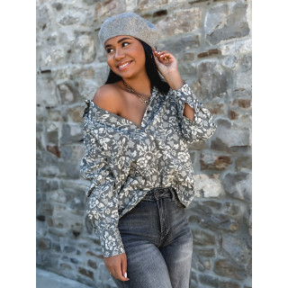 Chemise à motifs Roséliane - Gris
