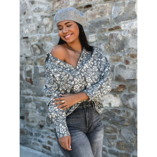 Chemise à motifs Roséliane - Gris