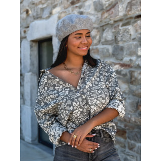 Chemise à motifs Roséliane - Gris