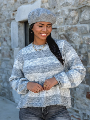 Pull ligné Florane - Gris