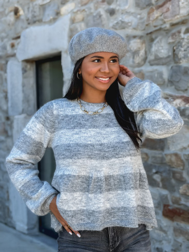 Pull ligné Florane - Gris