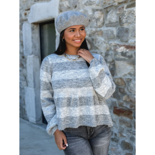 Pull ligné Florane - Gris