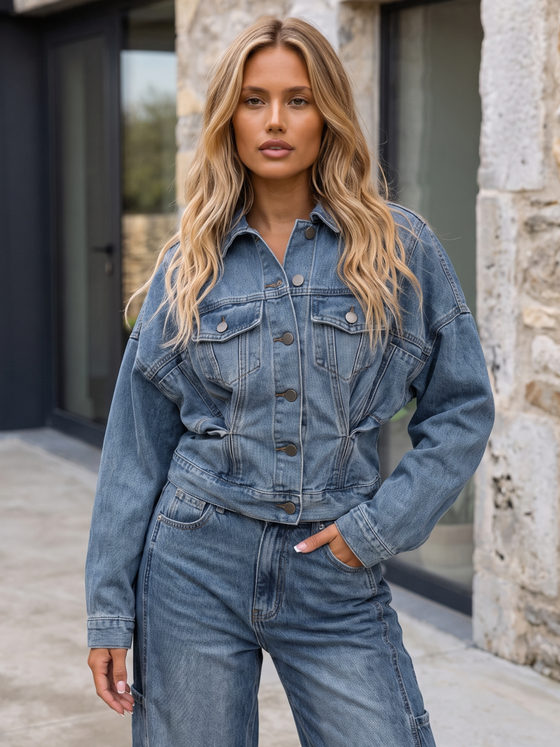 Veste en jeans Lilwenn - Bleu
