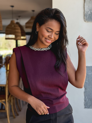 Blouse Chayna - Bordeaux