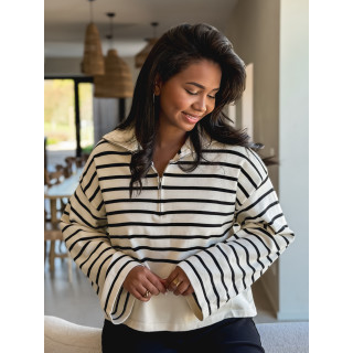 Pull ligné Elvyna - Ecru