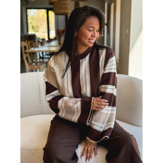 Pull Merline - Beige/Chocolat