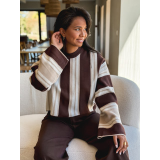 Pull Merline - Beige/Chocolat